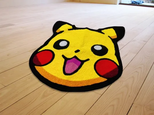 Discover Pika Japanese Anime Shaped Rug for Living Room and Bedroom Modern Accent Runner