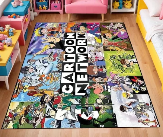 Discover Cartoon Network Rug,Cartoon Rug,Kids Room Carpet with Classic Cartoon Characters