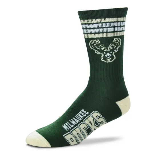 Discover MILWAUKEE BUCKS LOGO YOUTH SIZE CREW SOCKS AUTHENTIC NBA BASKETBALL TEAM NEW