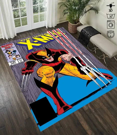 Discover Retro Legends Rug, Wolverine Rug, X-Men Rug, Comic Rug,Comic Cover Rug, Boys