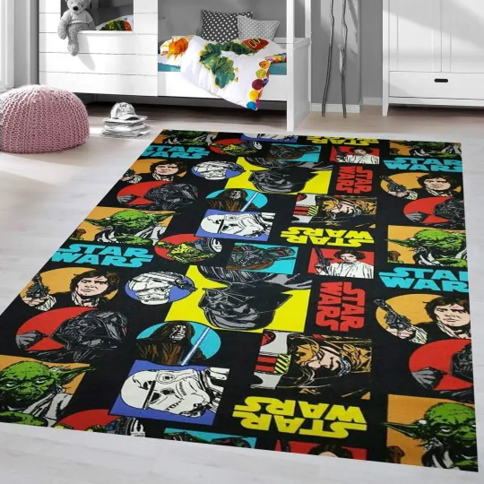 Discover Star Wars Rug,Starwars Rug,Fan Rug,Starwars Gift,Movie Poster Rug,Populer Rug