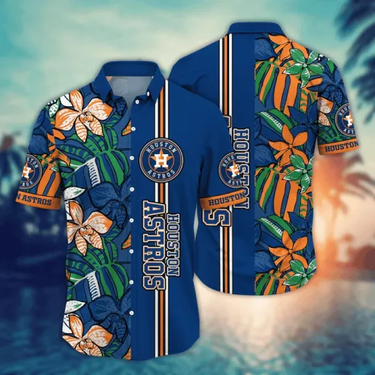 Discover Houston Astros Floral Fusion Hawaiian Shirt Summer Aloha