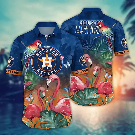 Discover Houston Astros Flamingo Paradise Hawaiian Shirt Summer Aloha
