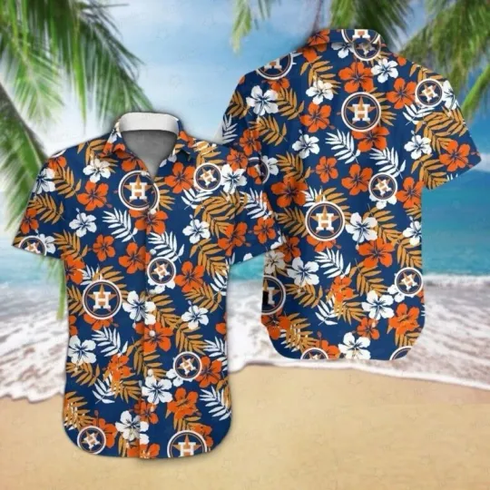 Houston Baseball Tropical Vibe Summer Aloha Unisex Hawaiian Shirt, Gift for Fan