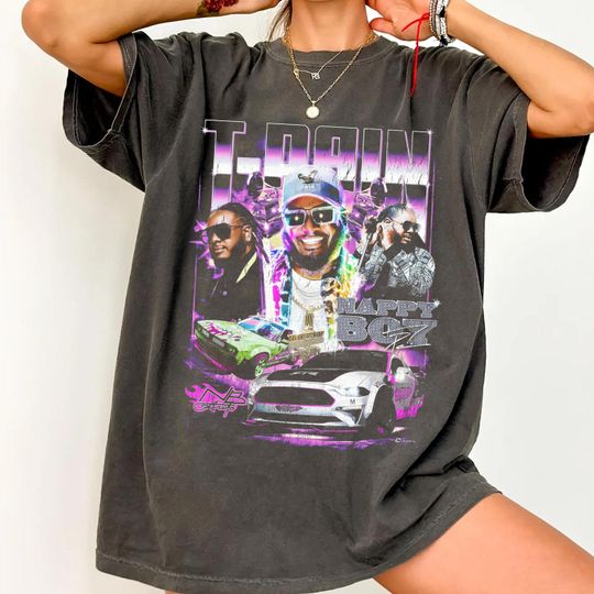Discover T-Pain Bootleg T-Shirt TPain tour TPain tee TPain gif TPain hiphop shirt