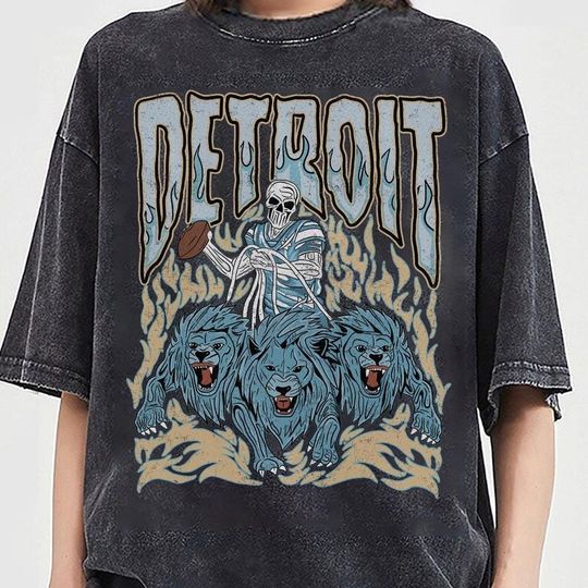 Detroit Football Skull Vintage Shirt