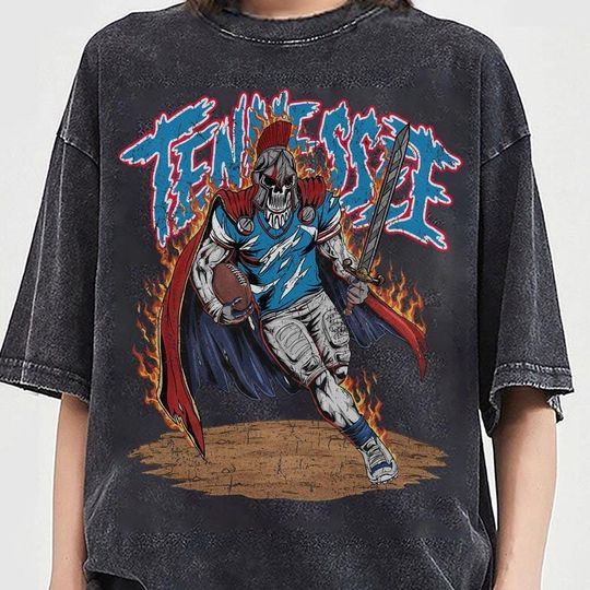 Discover Tennessee Football Skull Vintage Shirt, Gift For Fan Football Game Day Unisex Shirt