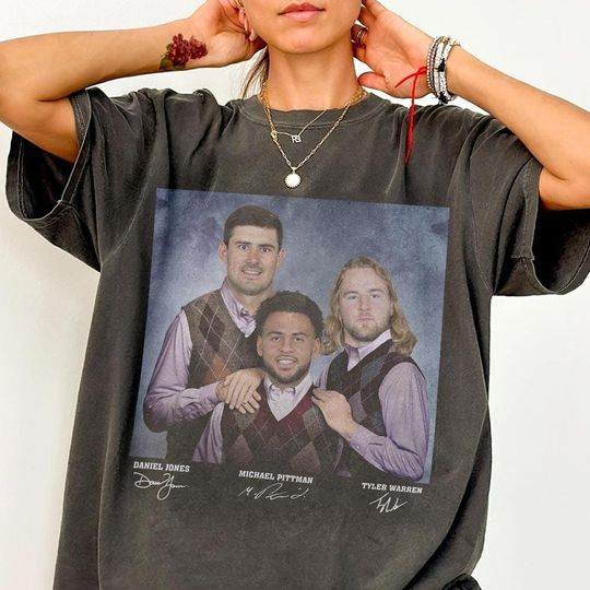 Discover Michael Pittman Daniel Jones Tyler Warren Football Shirt, Indianapolis Step Bros Tee, Funny Football Gift Unisex