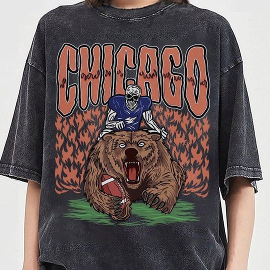 Discover Chicago Football Skull Vintage Shirt