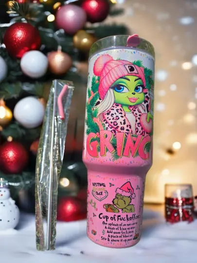 Discover Funny Character Christmas 40 oz Tumbler with Handle