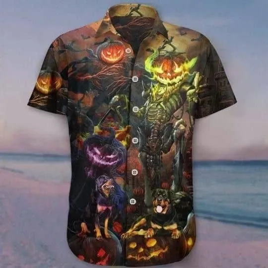 Discover Rottweiler Pumpkin King Halloween Trendy Hawaiian Shirt_379_58