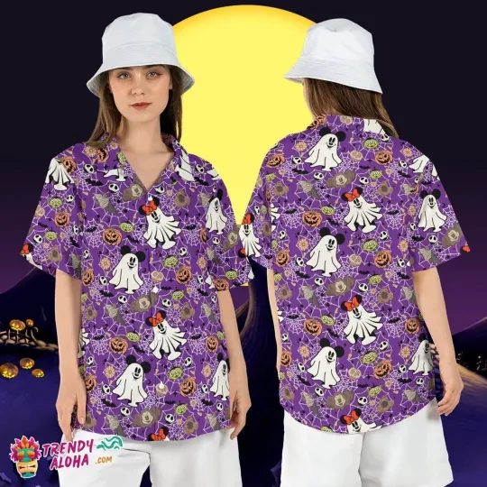 Discover Mickey Minnie Ghost Spooky Halloween Season Boo Bash WDW Shirt_yk7_31