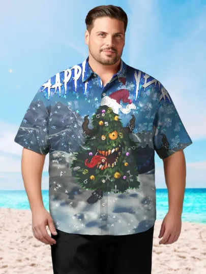 Discover Holiday Big amp Tall Halloween Hawaiian Shirt Happy Leisure Hawaiian Shirt_p5p_3
