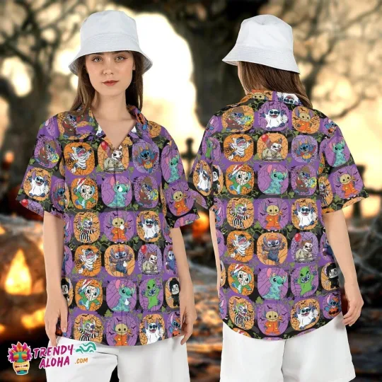 Discover Funny Stitch Halloween Trick or Treat Horror Character Top_msr_34