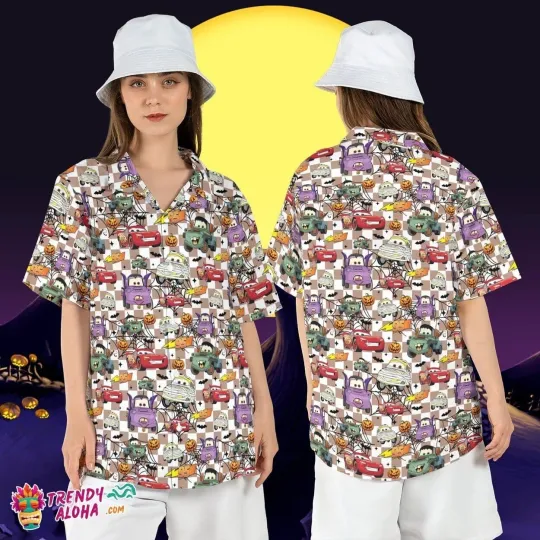 Discover Cars Halloween Trick or Treat Lightning McQueen Disney Shirt_39p_13