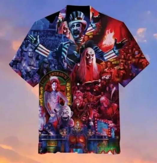 Horror Halloween Hawaiian Shirt, Summer Shirt, Unisex Adult
