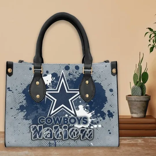 Personalized Dallas Football Team Cowboy Leather Bag