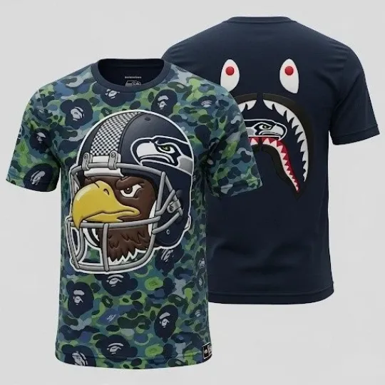 Discover Seattle Football Team Seahawks 3D T-Shirt, Gift for Football Fan