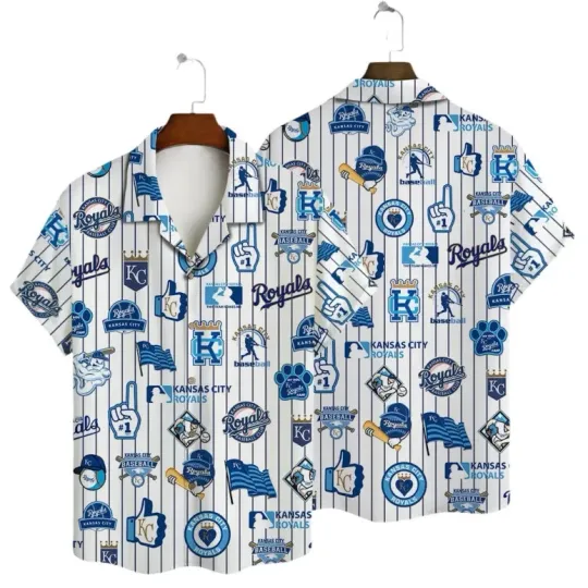 Discover Kansas City Baseball Classic Baseball Icons Hawaiian Shirt Summer Aloha, Gift for Fan