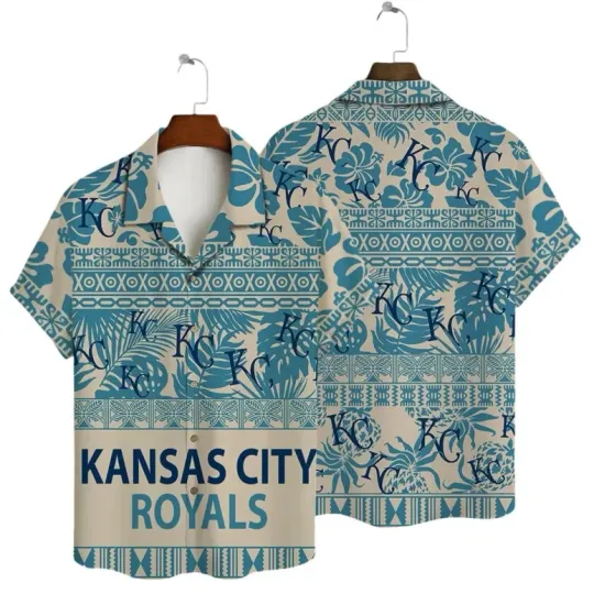 Discover Kansas City Baseball Island Patterns Hawaiian Shirt Summer Aloha, Gift for Fan