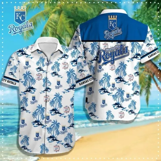 Discover Kansas City Baseball Tropical Paradise Hawaiian Shirt Summer Aloha, Gift for Fan