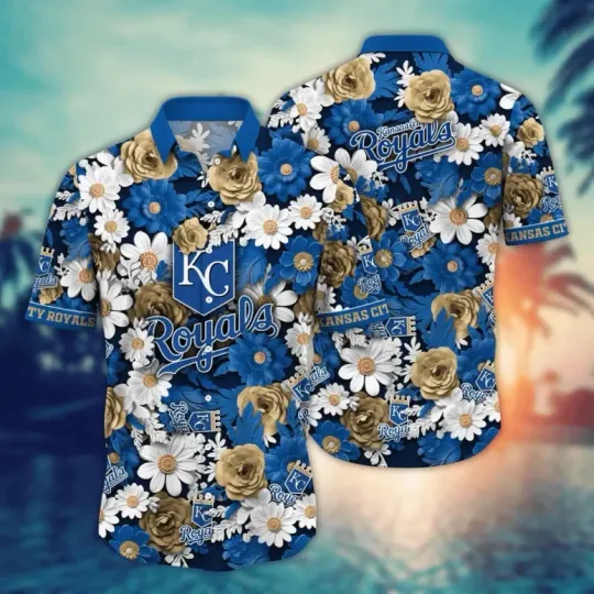 Discover Kansas City Baseball Garden Bloom Hawaiian Shirt Summer Aloha, Gift for Fan