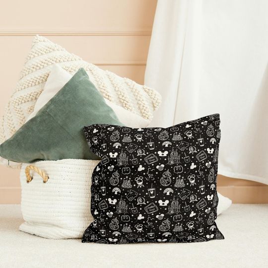 Discover Disney World Pillow Cover, 16x16 Pillow Cover, Disney Home Decor, Disneyland Decorations Nursery Throw Pillow 20X20 Decorative Accent Pillow