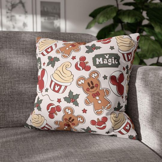 Discover Disney Christmas Pillow Cover Disney Home Decor Throw Pillow Decorative Pillow Cover Disney Pillow Mickey Christmas Decor