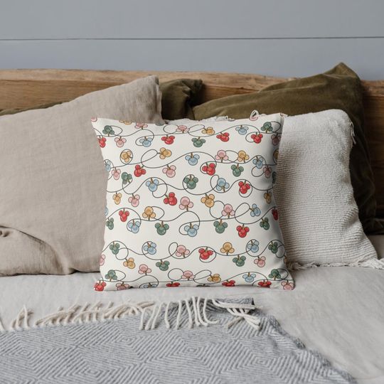 Disney Christmas Pillow Cover Disney Home Decor Throw Pillow Decorative Pillow Cover Disney Pillow Mickey Christmas Decor