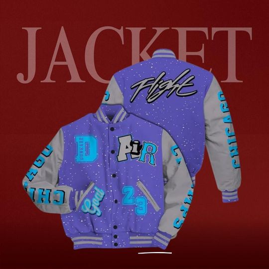 AJ 8 Retro Aua 8s Varsity Jacket - AIR Number 23 GOAT All Over Print