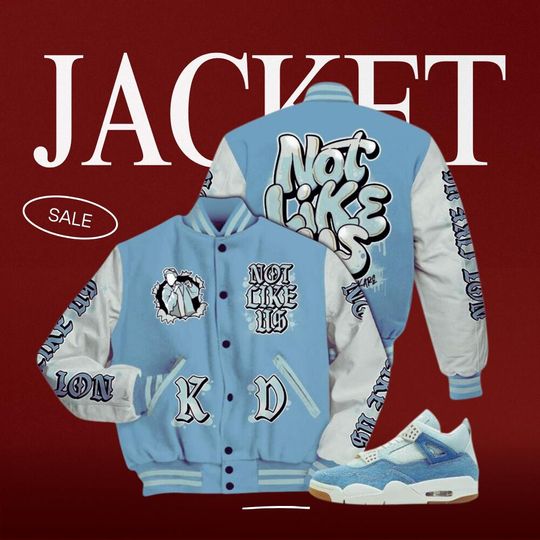 Discover Denim Worn Blue 2025 4s Jacket - None Like Us