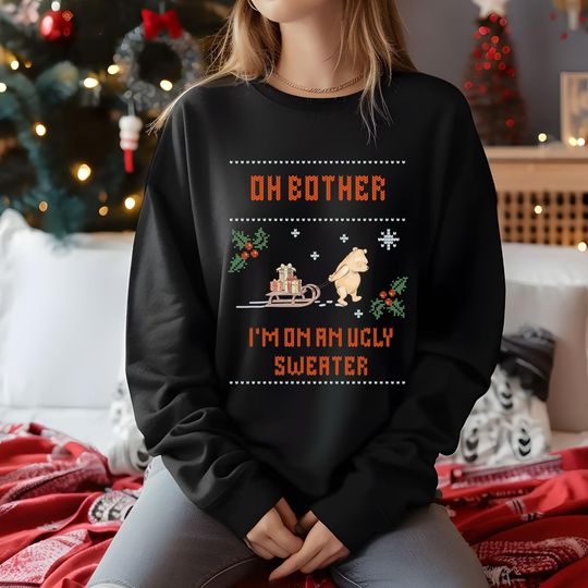Discover Vintage Winnie-the-Pooh Ugly Christmas Sweater, Funny Holiday Sweater, Nostalgic Winnie the Pooh Gift , Retro Holiday Sweater, Ugly jumper