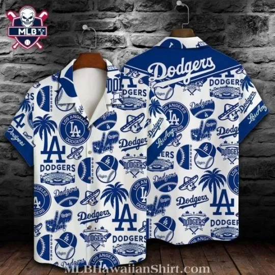 LA Baseaball Team Dodgers Hawaiian Shirt
