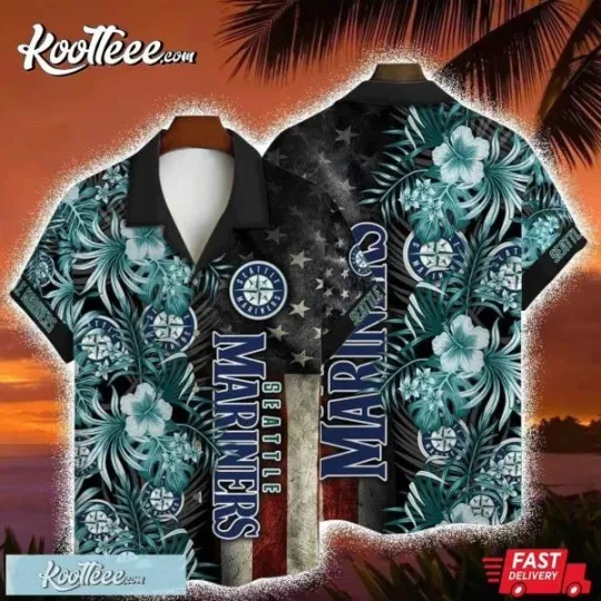 Discover Seattle Baseaball Team Mariners American Hawaiian Shirt Summer Aloha