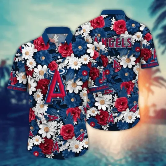Discover Los Angeles Agells Floral Bloom Hawaiian Shirt Summer Aloha, Gift for Fan