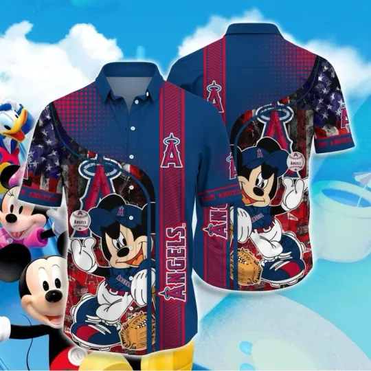 Discover Los Angeles Agells Mickey Baseball Hawaiian Shirt Summer Aloha, Gift for Fan