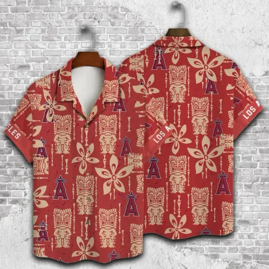 Discover Los Angeles Agells Tiki Tribal Hawaiian Shirt Summer Aloha, Gift for Fan