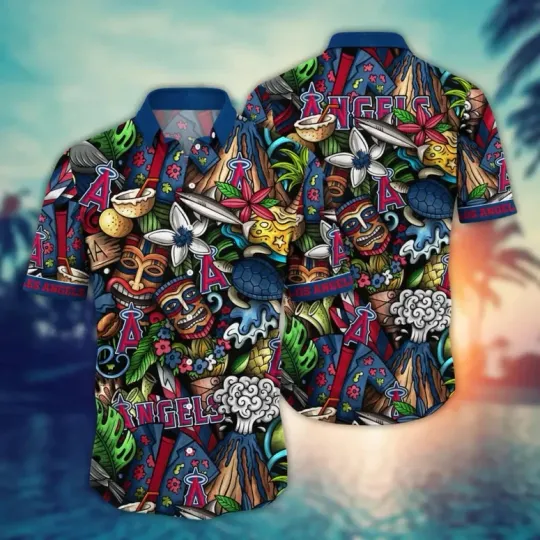 Discover Los Angeles Agells Tiki Volcano Hawaiian Shirt Summer Aloha, Gift for Fan