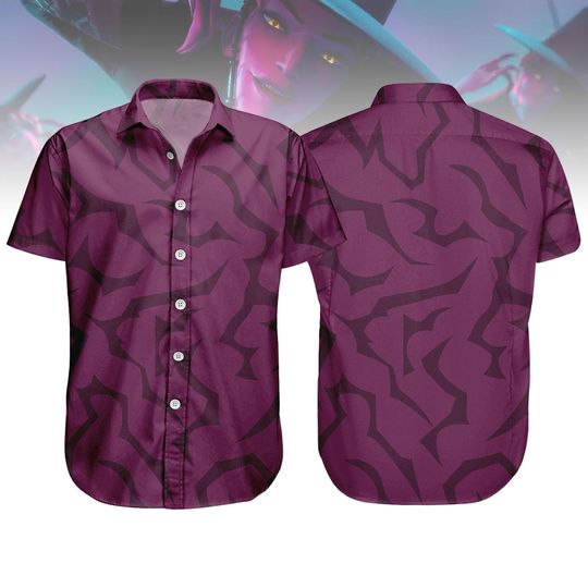 Discover Kpop Demon Hunters Dark Hawaii Shirt, Saja Boys Hawaiian Shirt, Abby Button Up Shirt, Demon Hunters Merch