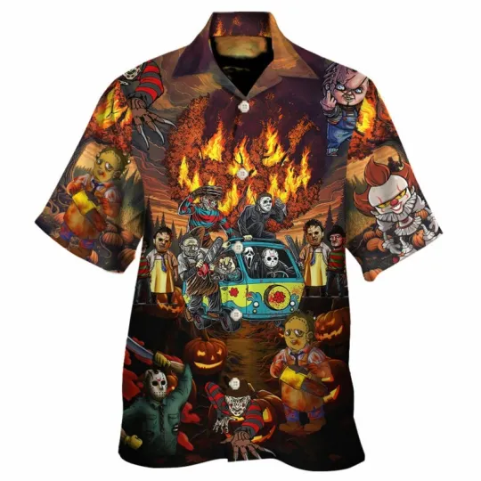 Horror Hawaiian Shirt Unisex Creepy Cool Beach Party Wear