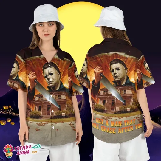 Discover Michael Myers Chase After You Horror Movie Character Shirt
