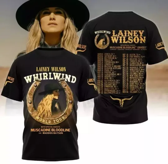 Discover Lainey Wilson Whirlwind World Tour 2025 T-Shirt Men Women