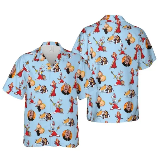 Discover Disney Who Framed Roger Rabbit Graphic Portrait Tropical Summer Hawaiian Shirt