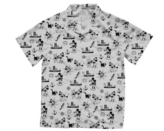 Discover Mickey Mouse Co 1928 Steamboat Willie Hawaiian Shirt, Disney Mickey Hawaii Shirt