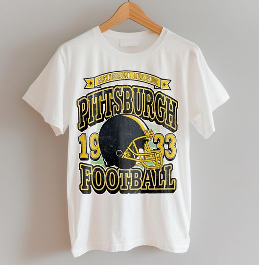 Discover Pittsburgh Football Shirt | Vintage Tee | Retro Game Day T-Shirt | Gift for Him or Her | Steel City Football Tee