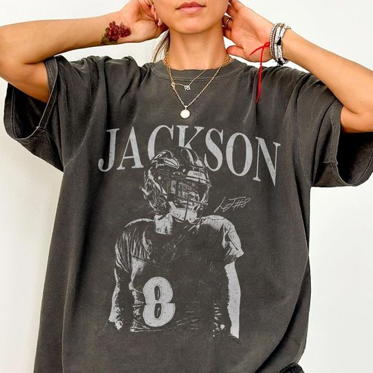 Discover Lamar Jackson Vintage Shirt, Lamar Jackson Retro Rap Tee, Game Day Shirt, Football Shirt
