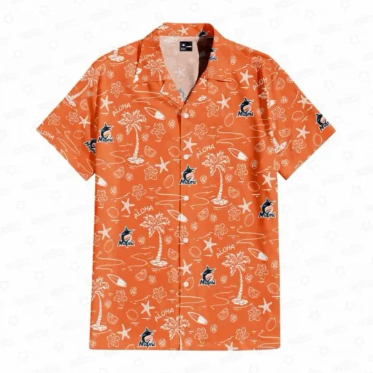 Discover Miami Marlliins Aloha Paradise Hawaiian Shirt Summer Aloha, Gift for Fan