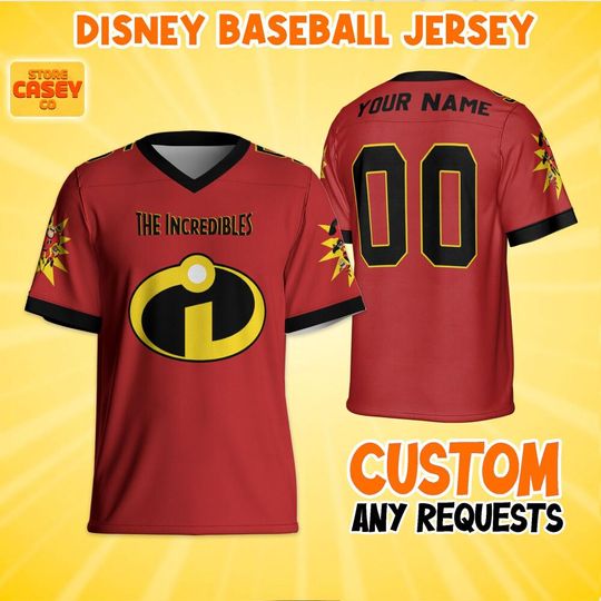 Discover Personalize Disney Pixar The Incredibles, Custom Disneyland Jersey, Baseball Team, The Incredibles Birthday, Gift for Disney Fans
