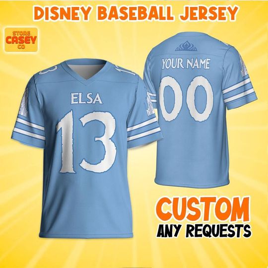 Discover Personalize Disney Princess Elsa Queen, Custom Kid Youth Adult Disney Football Jersey, Disney Princess Girl Trip Matching