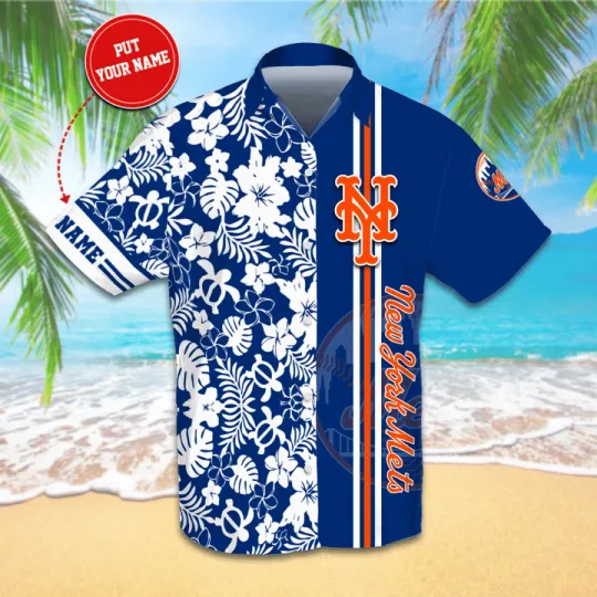 Discover New York Baseball Team Mets Summer Bliss Summer Aloha Hawaiian Shirt